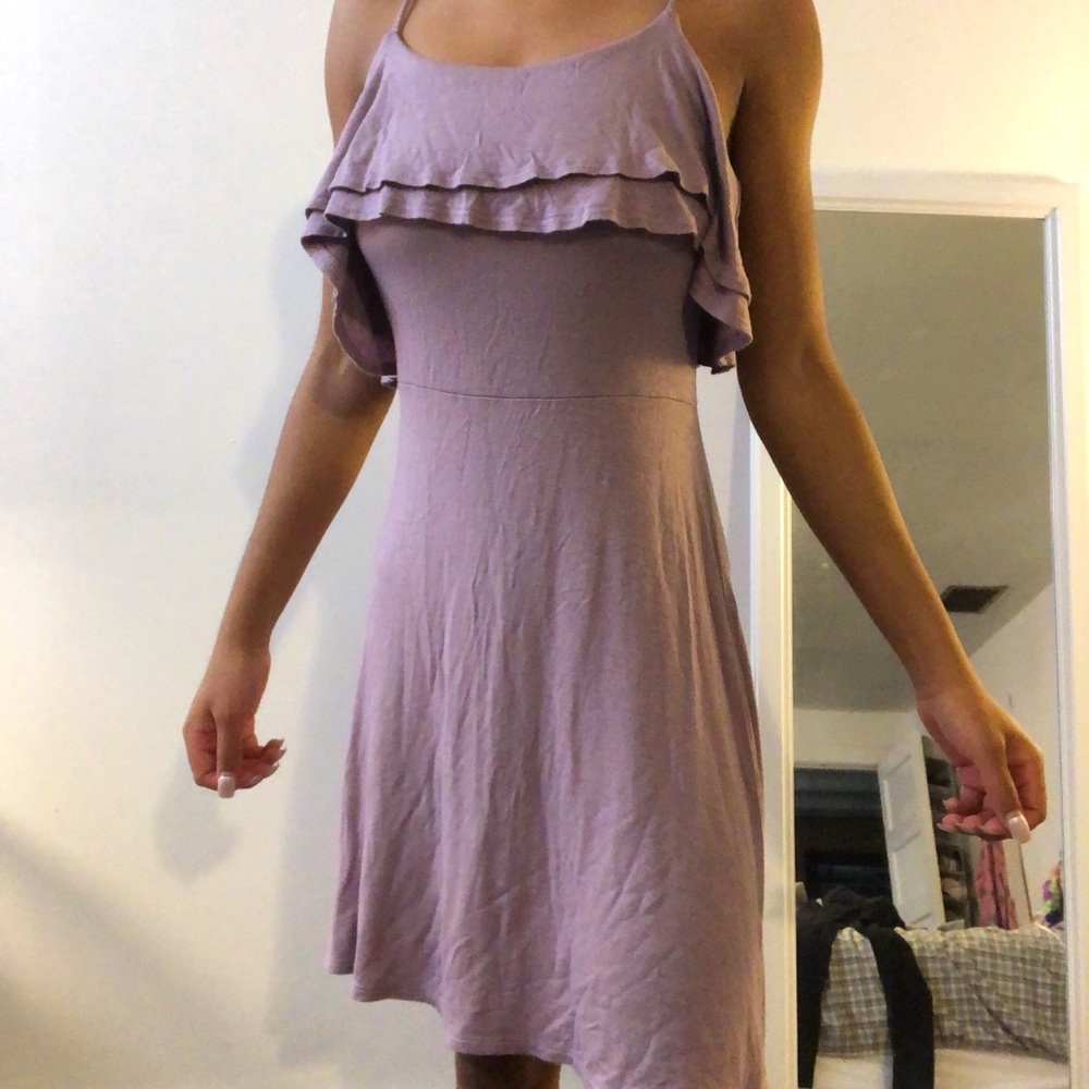 purple flow dress